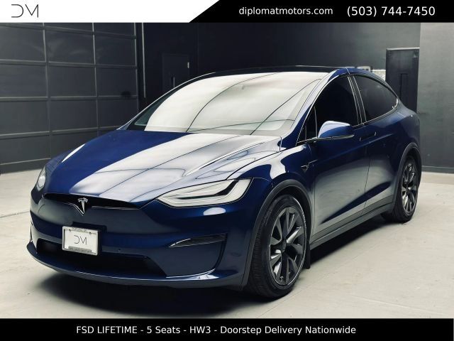 Blue 2022 Tesla Model X SUV / Crossover All-Wheel Drive 1-Speed Automatic