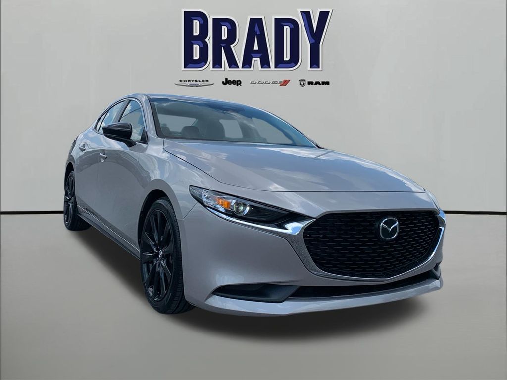 Gray (Platinum Quartz Metallic) 2024 Mazda MAZDA3 2.5 S Select Sport FWD Sedan Front-Wheel Drive 6-Speed Automatic