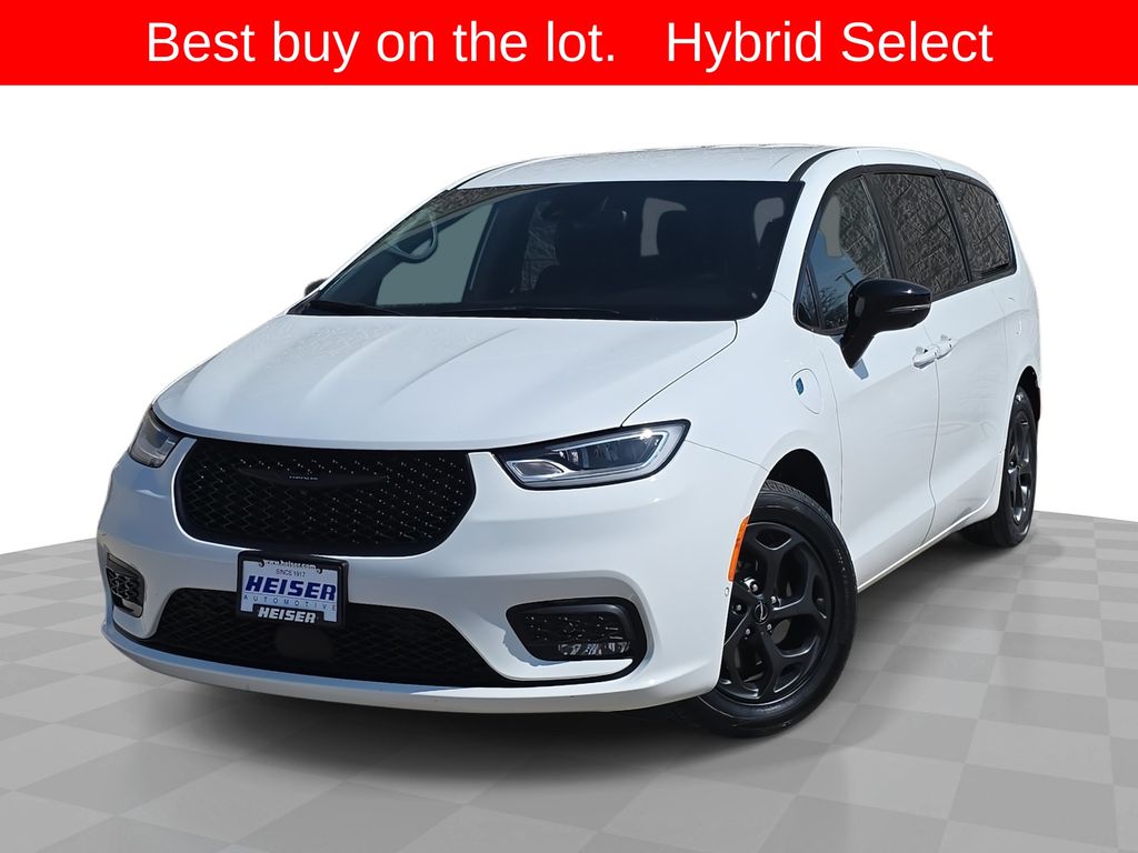 Bright White Clearcoat 2024 Chrysler Pacifica Hybrid Minivan Front-Wheel Drive Continuously Variable Transmission