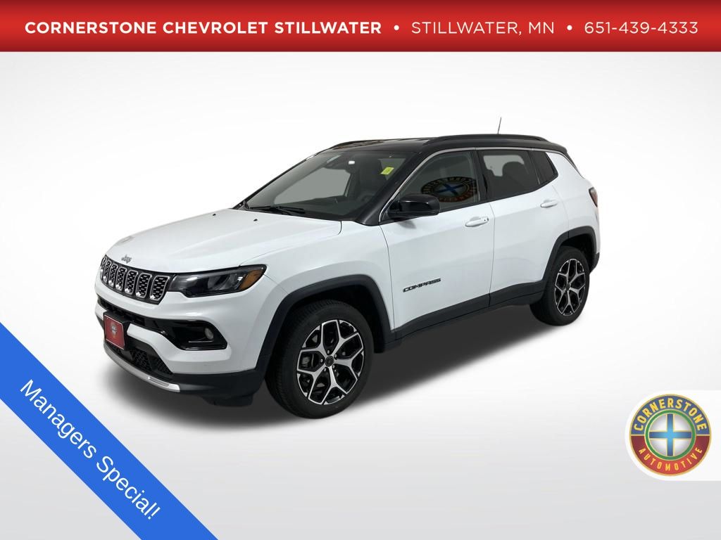 Bright White Clearcoat 2025 Jeep Compass SUV / Crossover Four-Wheel Drive 8-Speed Automatic