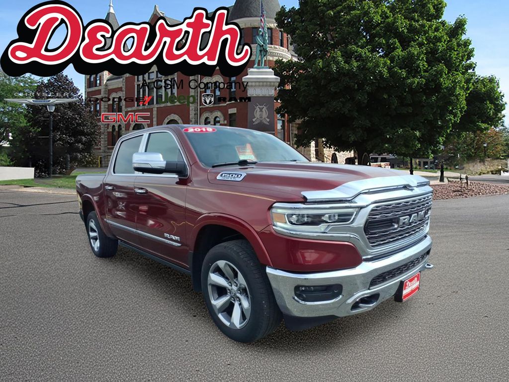 Delmonico Red Pearlcoat 2019 RAM 1500 Limited Crew Cab 4WD Pickup Truck Four-Wheel Drive 8-Speed Automatic