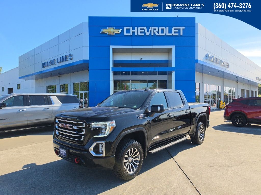 Onyx Black 2021 GMC Sierra 1500 AT4 Crew Cab 4WD Pickup Truck Four-Wheel Drive Automatic