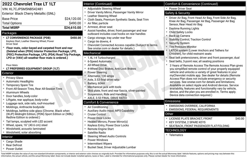 2022 Chevrolet Trax LT photo