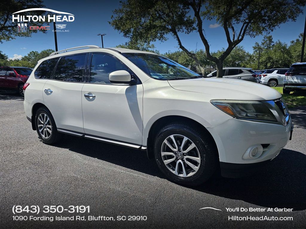 Moonlight White 2014 Nissan Pathfinder SUV / Crossover Four-Wheel Drive Continuously Variable Transmission
