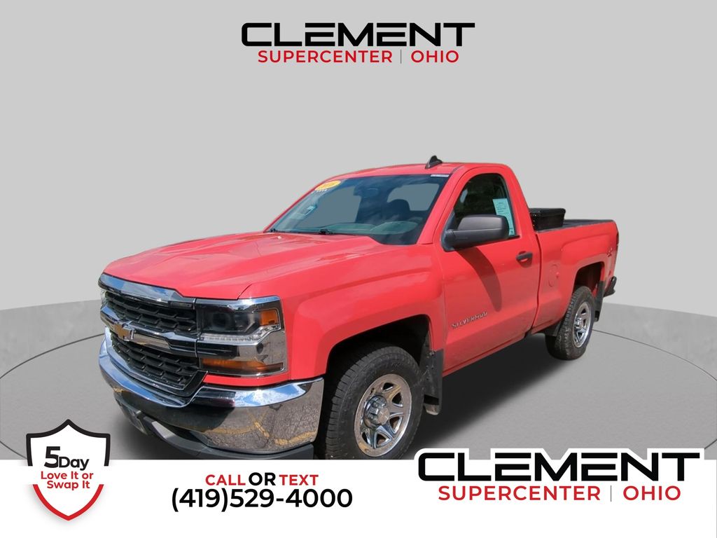 Red Hot 2016 Chevrolet Silverado 1500 Pickup Truck 4X2 6-Speed Automatic Overdrive