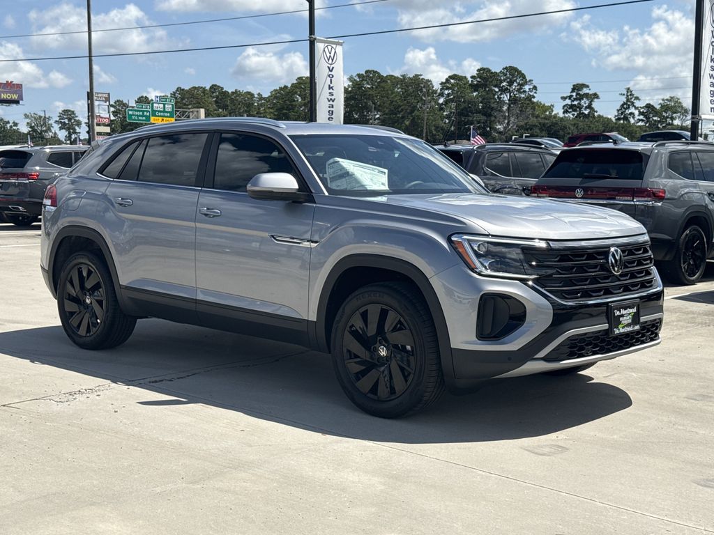 2026 Volkswagen Atlas Cross Sport 2.0T SE w/Technology Silver at DeMontrond Auto Country
