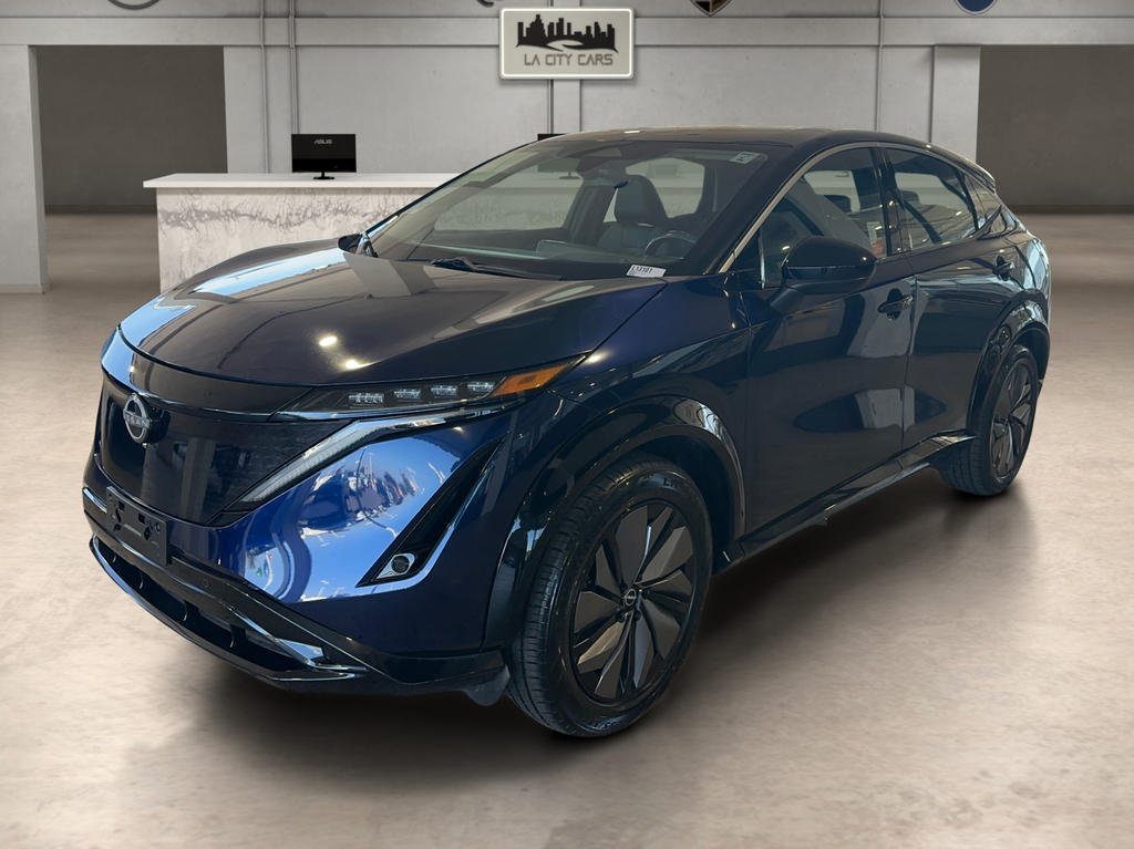 Deep Ocean Blue Pearl/Black Diamond Pearl 2023 Nissan Ariya SUV / Crossover Front-Wheel Drive Continuously Variable Transmission
