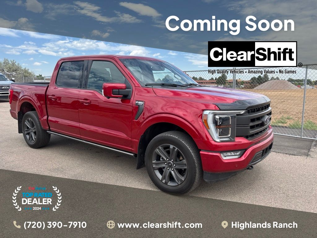 Rapid Red Metallic Tinted Clearcoat 2023 Ford F-150 Lariat SuperCrew 4WD Pickup Truck Four-Wheel Drive Automatic
