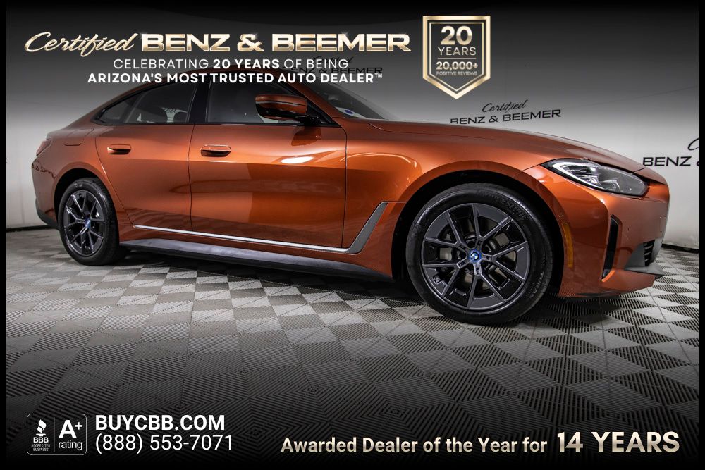 Sunset Orange Metallic 2023 BMW i4 eDrive35 Gran Coupe FWD Sedan Rear-Wheel Drive Automatic