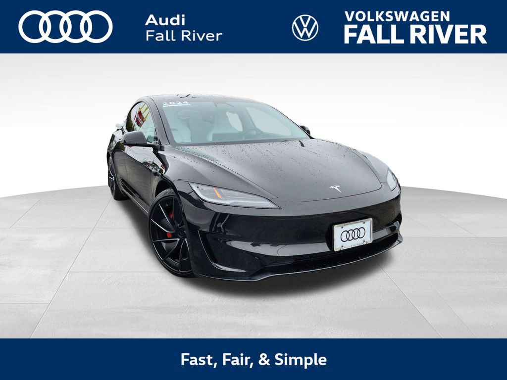 Black 2024 Tesla Model 3 Performance AWD Sedan All-Wheel Drive 1-Speed Automatic
