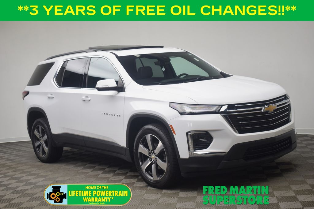 Summit White 2023 Chevrolet Traverse SUV / Crossover Four-Wheel Drive 9-Speed Automatic