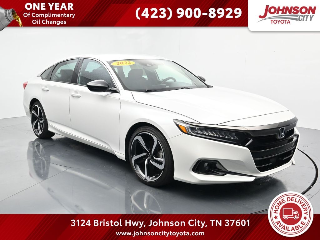 Platinum White Pearl 2022 Honda Accord Sedan Front-Wheel Drive Continuously Variable Transmission