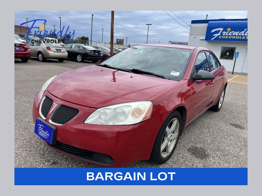 Crimson Red 2007 Pontiac G6 Sedan Front-Wheel Drive 4-Speed Automatic Overdrive