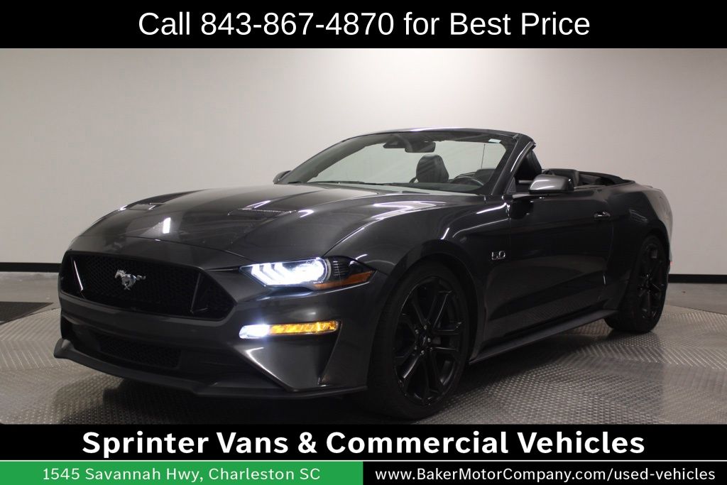 Gray (Magnetic) 2019 Ford Mustang Convertible Rear-Wheel Drive Automatic