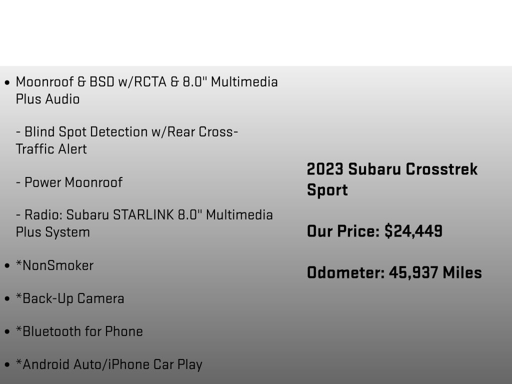 2023 Subaru Crosstrek Sport Gray at Rafferty Subaru