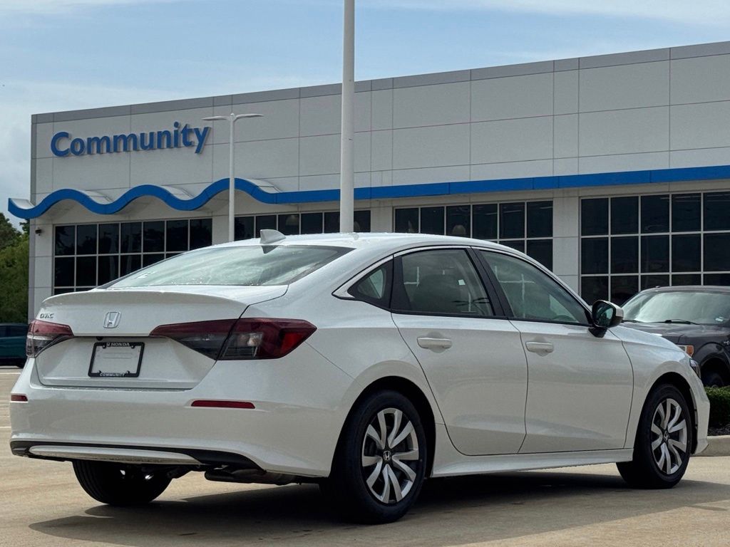 2026 Honda Civic LX White at Classic Honda Galveston
