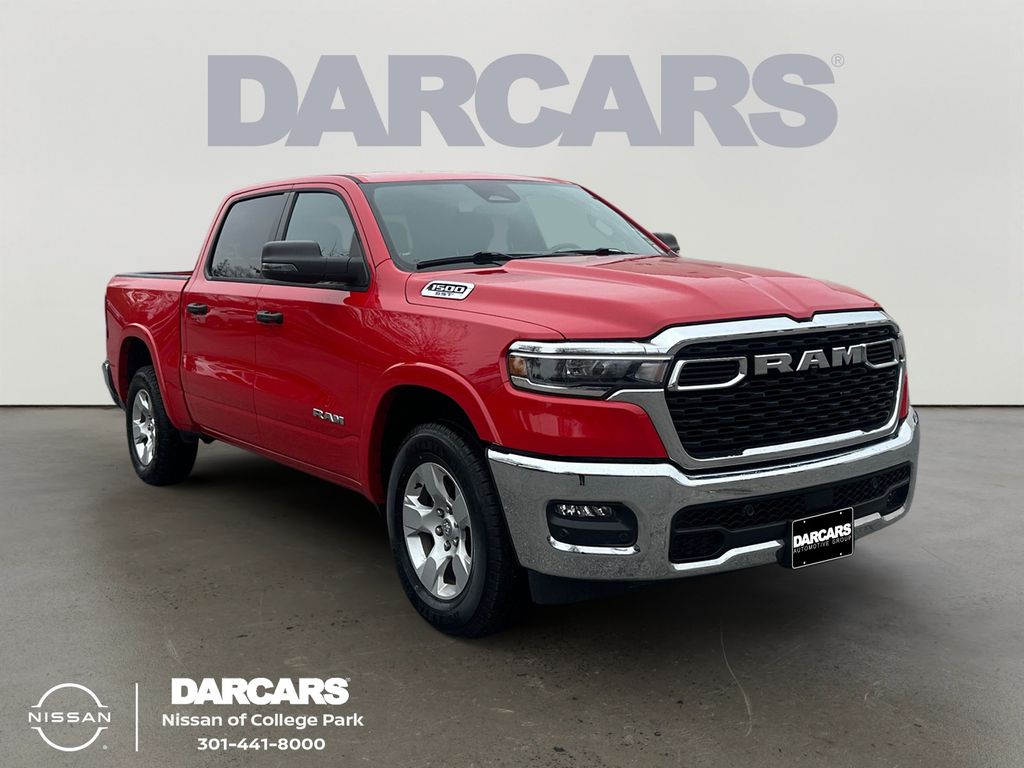 Flame Red Clearcoat 2025 RAM 1500 Big Horn Crew Cab 4WD Pickup Truck Four-Wheel Drive 8-Speed Automatic