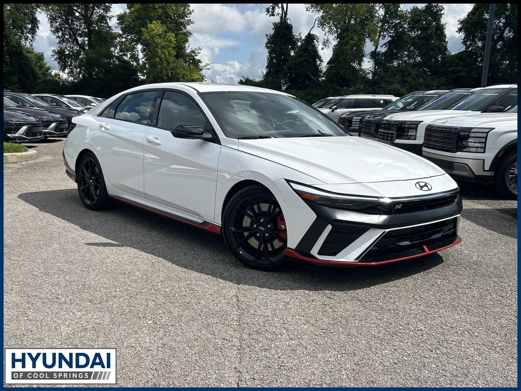 Atlas White 2026 Hyundai Elantra N Sedan Front-Wheel Drive 8-Speed Automatic