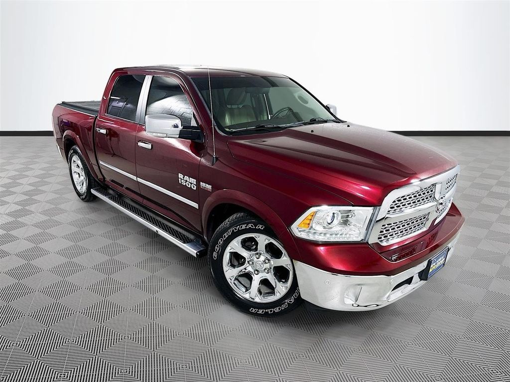 Red 2017 RAM 1500 Pickup Truck Four-Wheel Drive 8-Speed Automatic