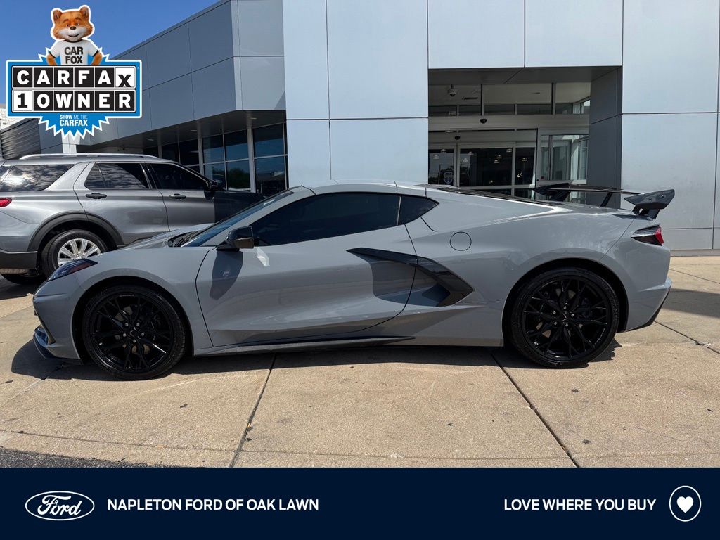 Sea Wolf Gray Tricoat 2025 Chevrolet Corvette Coupe Rear-Wheel Drive 8-Speed Dual Clutch