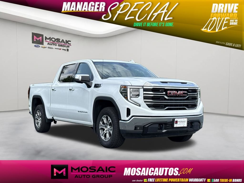 Summit White 2025 GMC Sierra 1500 Pickup Truck Four-Wheel Drive Automatic