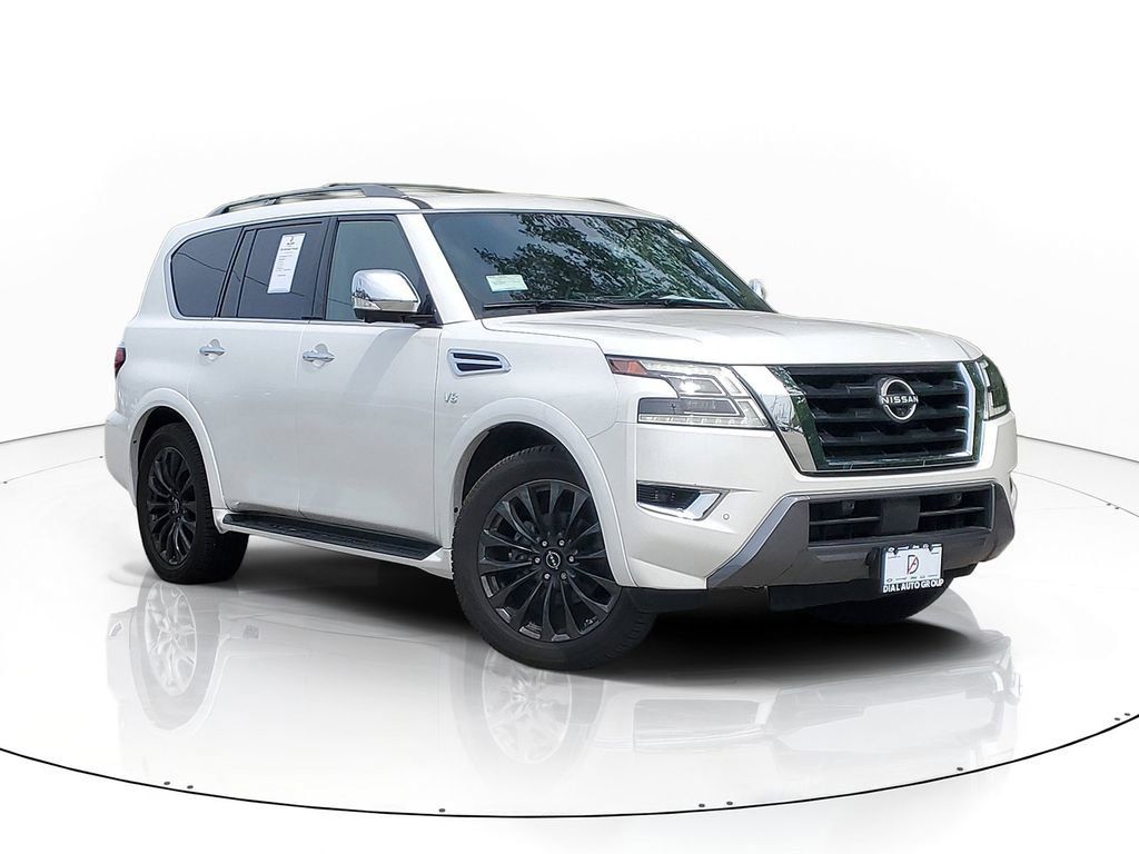 Aspen White Tricoat 2022 Nissan Armada Platinum 4WD SUV / Crossover Four-Wheel Drive 7-Speed Automatic