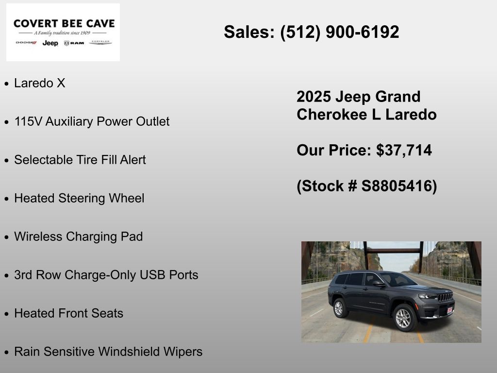 New Car 2025 Jeep Grand Cherokee L  For Sale Under $40,000 In Austin, Texas