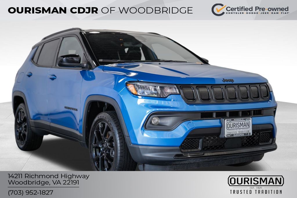 Laser Blue 2022 Jeep Compass SUV / Crossover Four-Wheel Drive 9-Speed Automatic