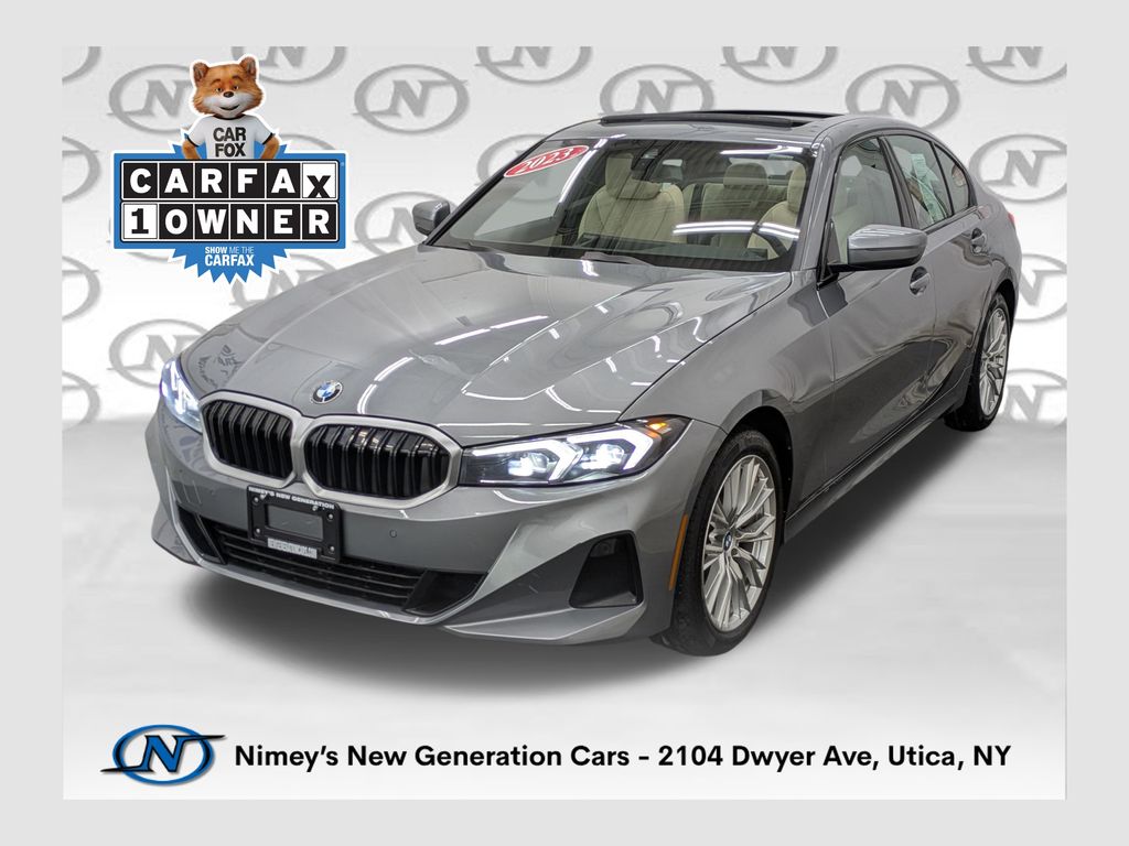 Skyscraper Gray Metallic 2023 BMW 3 Series Sedan All-Wheel Drive 8-Speed Automatic