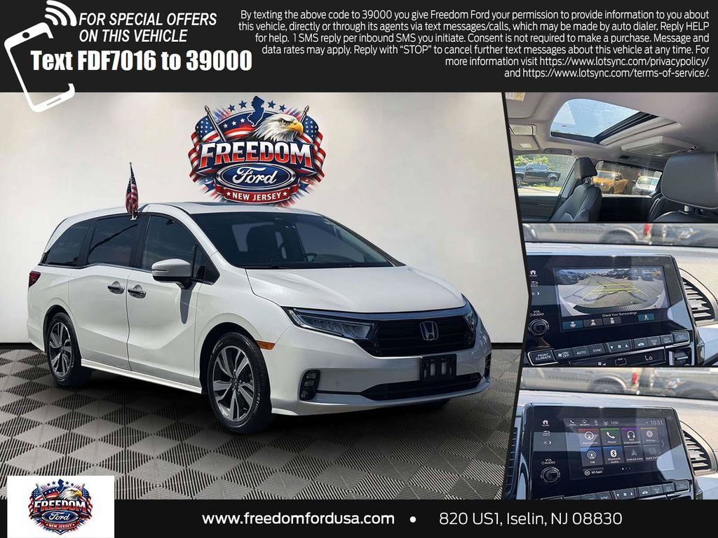 White 2023 Honda Odyssey Minivan Front-Wheel Drive Automatic