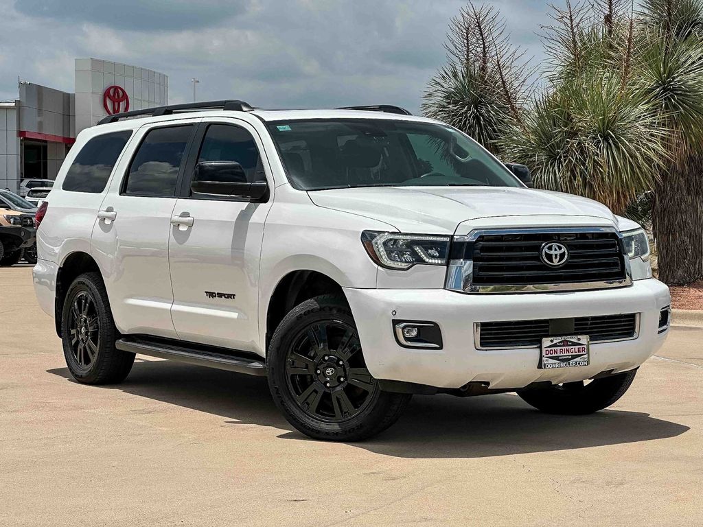 Super White 2019 Toyota Sequoia TRD Sport 4WD SUV / Crossover Four-Wheel Drive 6-Speed Automatic