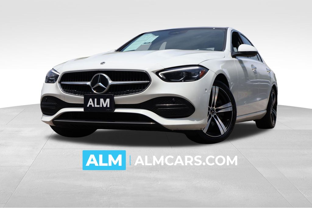 White 2025 Mercedes-Benz C-Class Sedan Rear-Wheel Drive 9-Speed Automatic