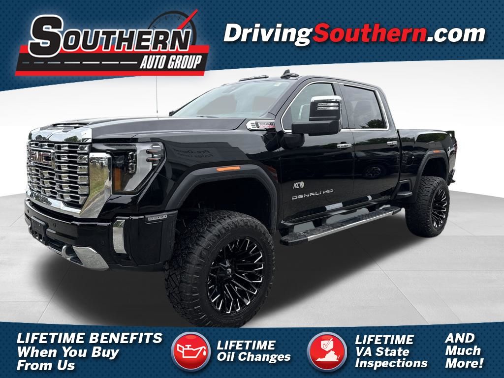 Onyx Black 2025 GMC Sierra 2500HD Denali Crew Cab 4WD Pickup Truck Four-Wheel Drive Automatic
