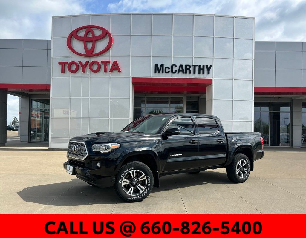 Black 2016 Toyota Tacoma Double Cab V6 TRD Sport 4WD Pickup Truck Four-Wheel Drive 6-Speed Automatic