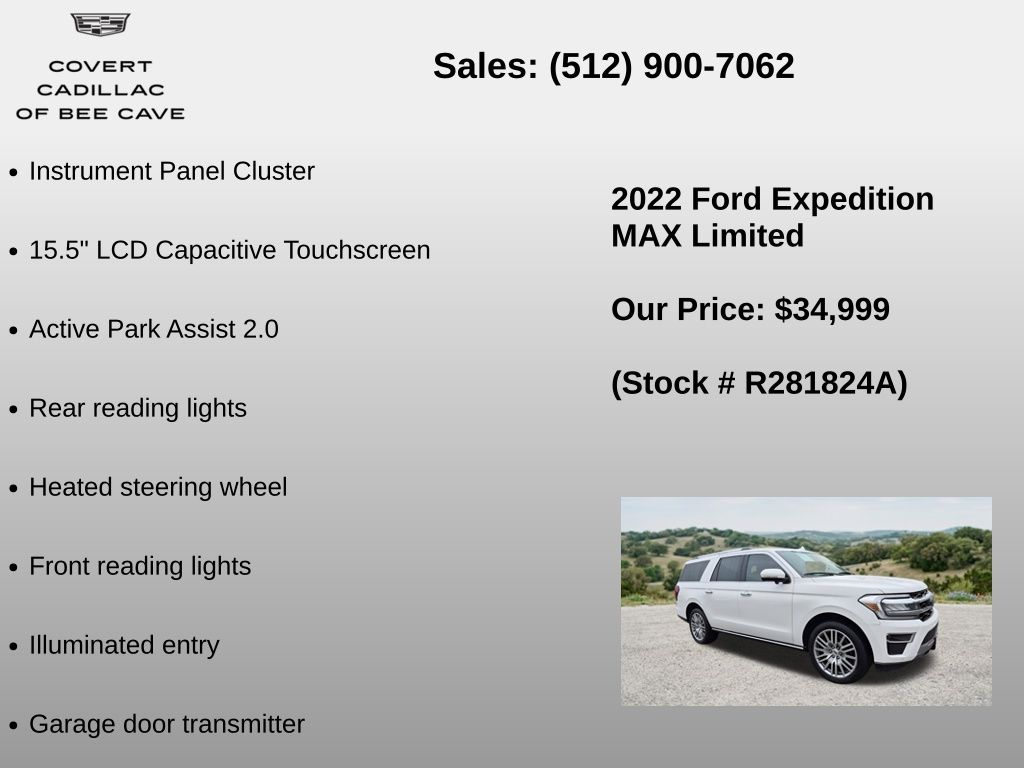 Used Car 2022 Ford Expedition Max  Limited For Sale Under $35,000 In Austin, Texas