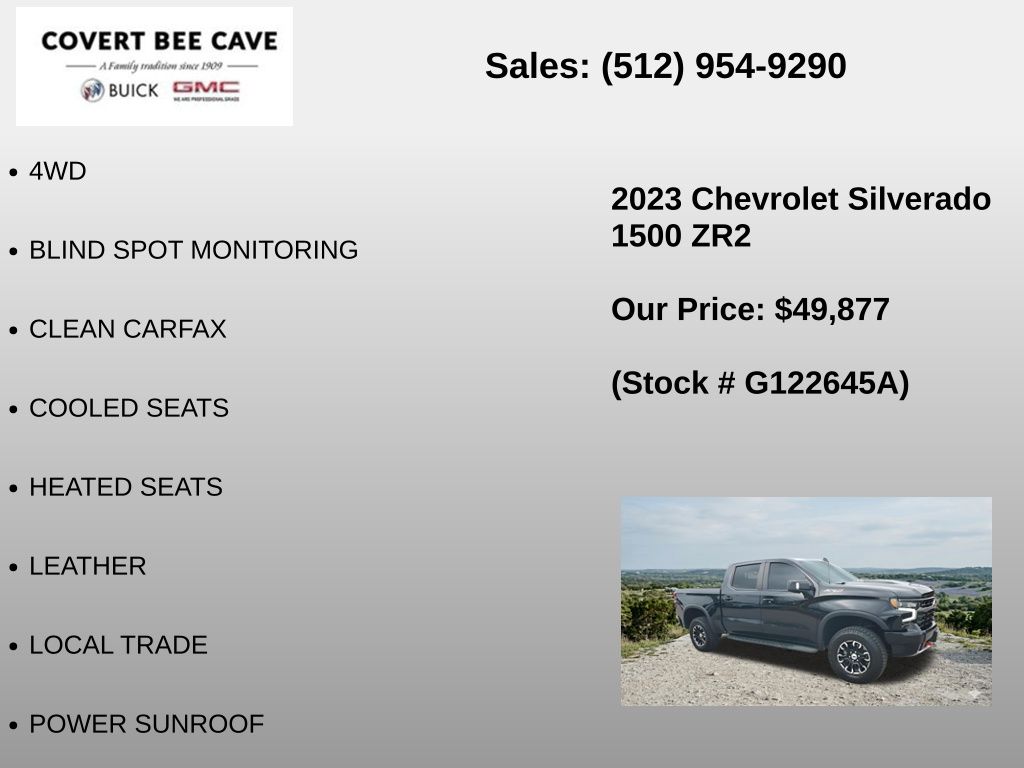 Used Car 2023 Chevrolet Silverado 1500  Zr2 For Sale Under $50,000 In Austin, Texas