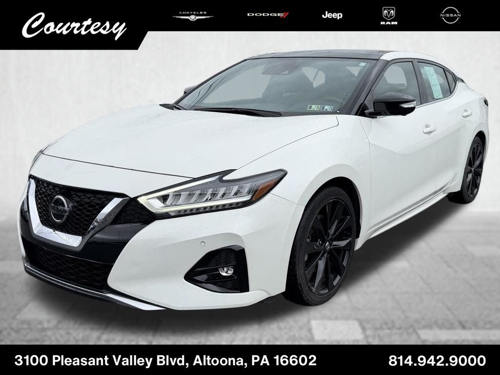 Pearl White Tricoat 2020 Nissan Maxima Sedan Front-Wheel Drive Continuously Variable Transmission