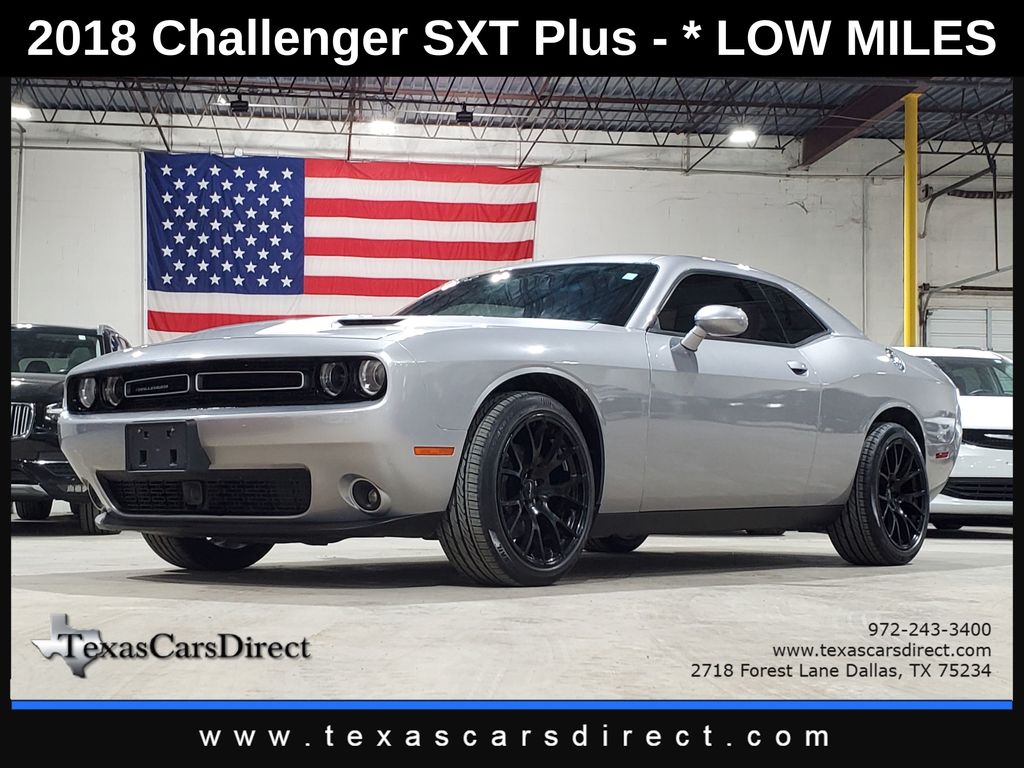 Silver (Billet Clearcoat) 2018 Dodge Challenger SXT RWD Coupe Rear-Wheel Drive 8-Speed Automatic