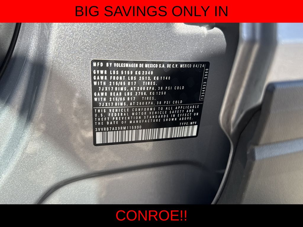2024 Volkswagen Tiguan 2.0T S Silver at Joe Myers Mazda Kia