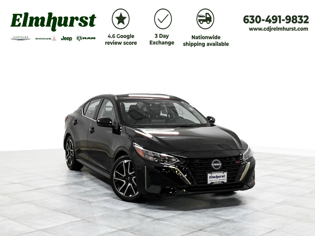 Super Black 2025 Nissan Sentra Sedan Front-Wheel Drive Continuously Variable Transmission