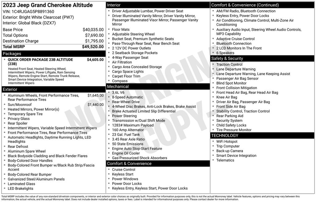 Used 2023 White Jeep Altitude image 32