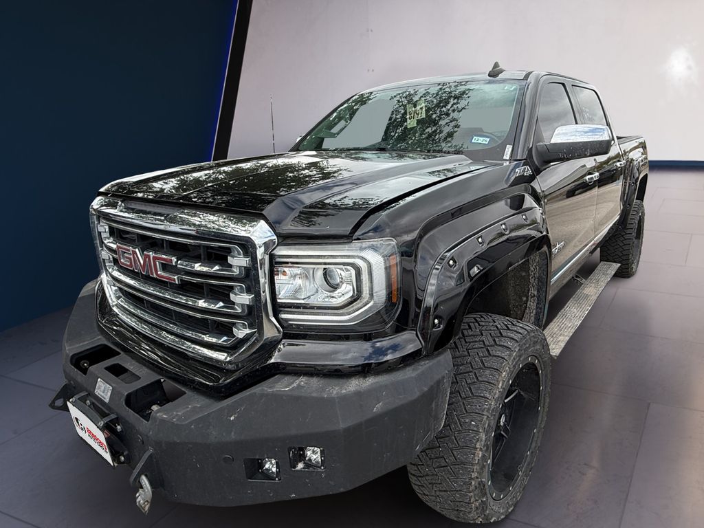 Onyx Black 2018 GMC Sierra 1500 SLT Crew Cab 4WD Pickup Truck Four-Wheel Drive 6-Speed Automatic Overdrive