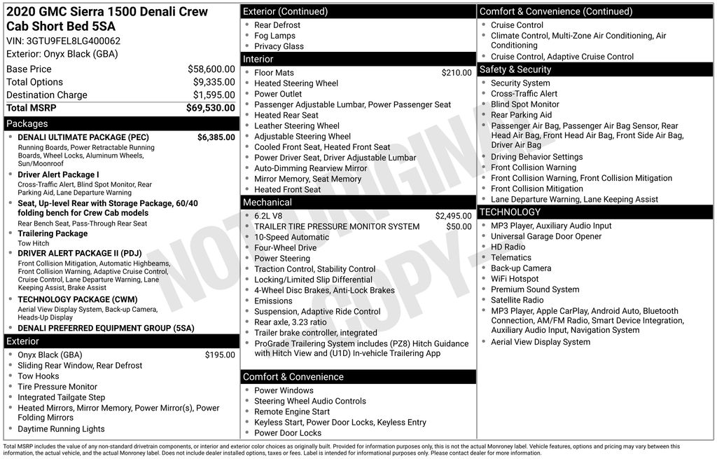 Used 2020 GMC Sierra 1500 Denali 4D Crew Cab