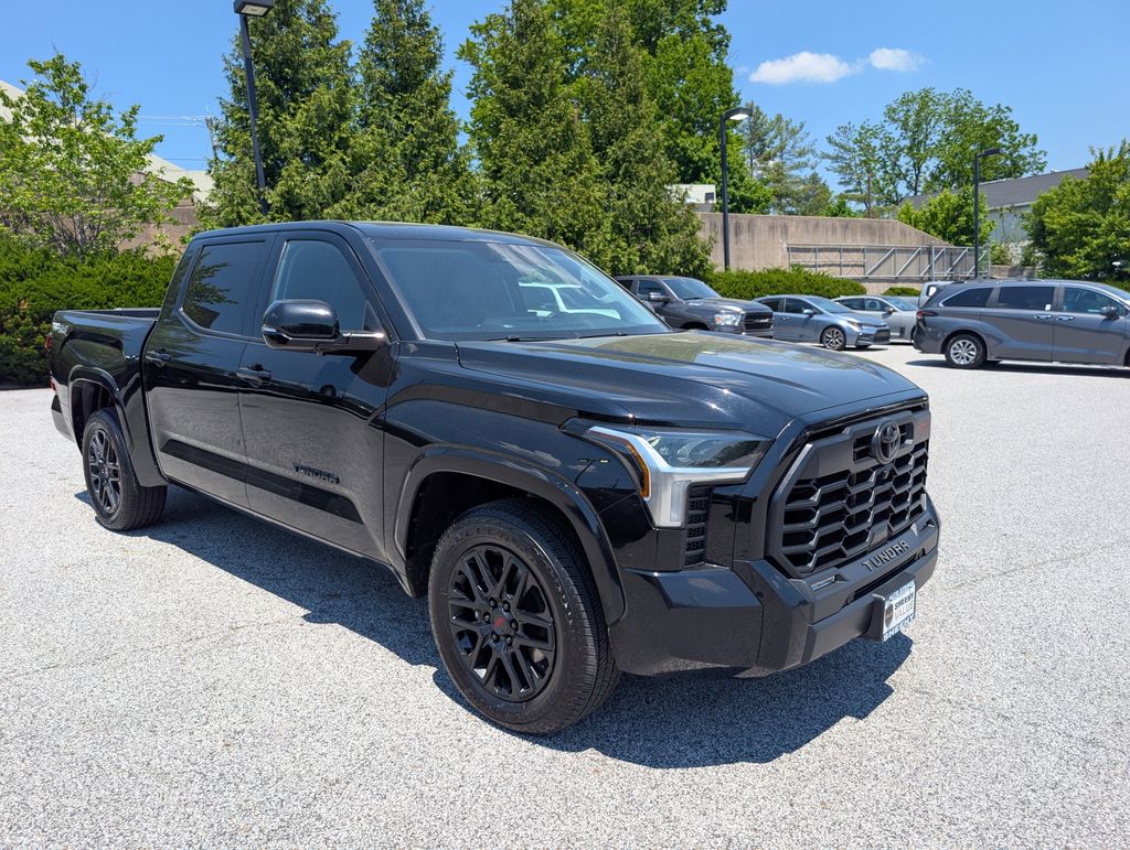 Midnight Black Metallic 2024 Toyota Tundra SR5 CrewMax Cab 4WD Pickup Truck Four-Wheel Drive Automatic