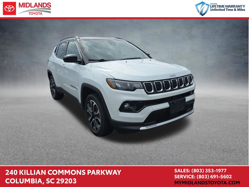 Bright White Clearcoat 2024 Jeep Compass Limited 4WD SUV / Crossover Four-Wheel Drive 8-Speed Automatic