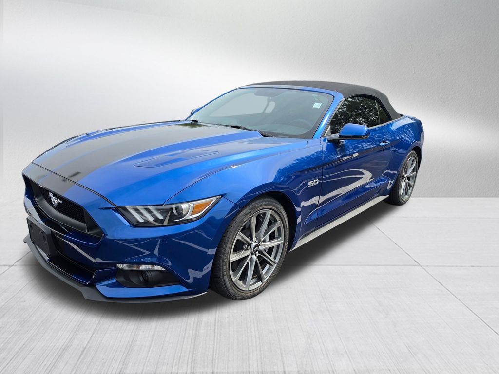 Lightning Blue Metallic 2017 Ford Mustang Convertible Rear-Wheel Drive 6-Speed Automatic