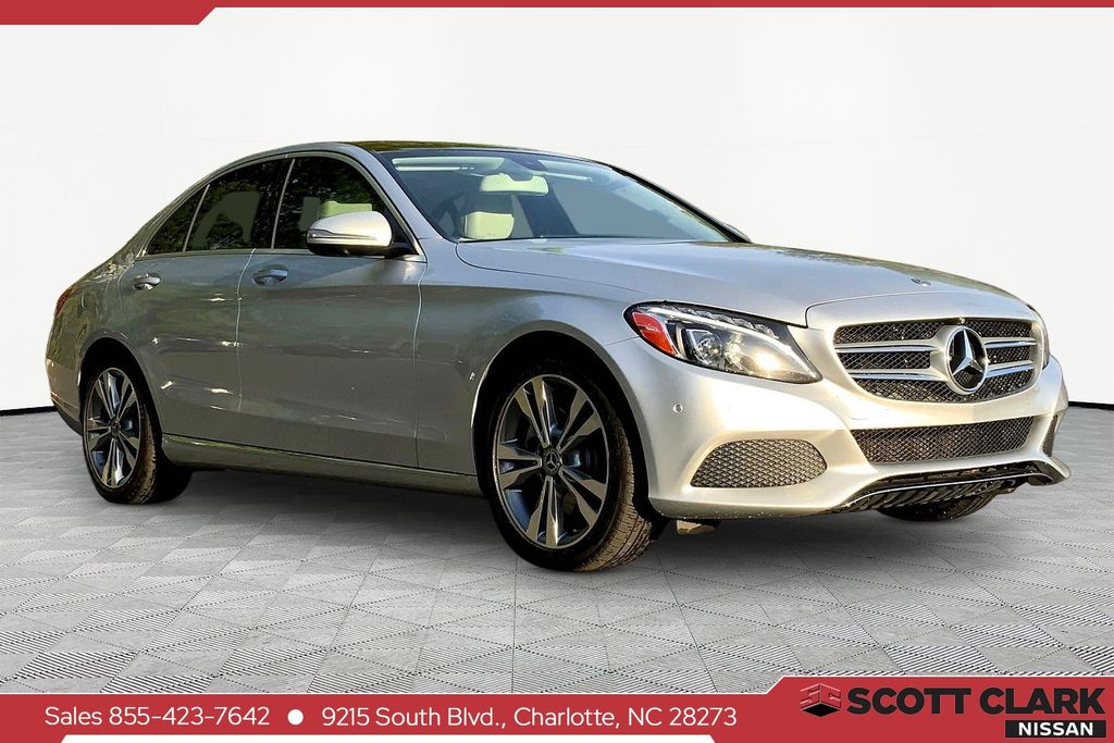 White 2018 Mercedes-Benz C-Class C 300 Sedan RWD Sedan Rear-Wheel Drive 9-Speed Automatic