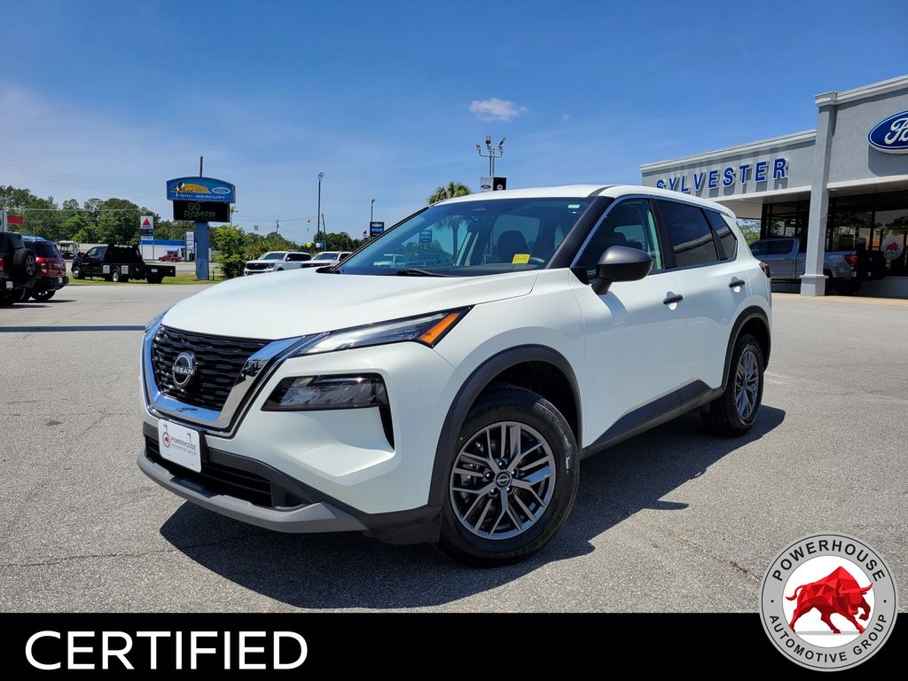 Glacier White 2023 Nissan Rogue SUV / Crossover Front-Wheel Drive Continuously Variable Transmission