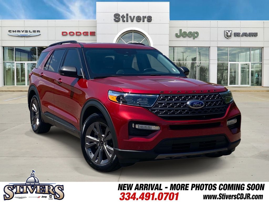 Red Metallic 2021 Ford Explorer XLT RWD SUV / Crossover Rear-Wheel Drive Automatic