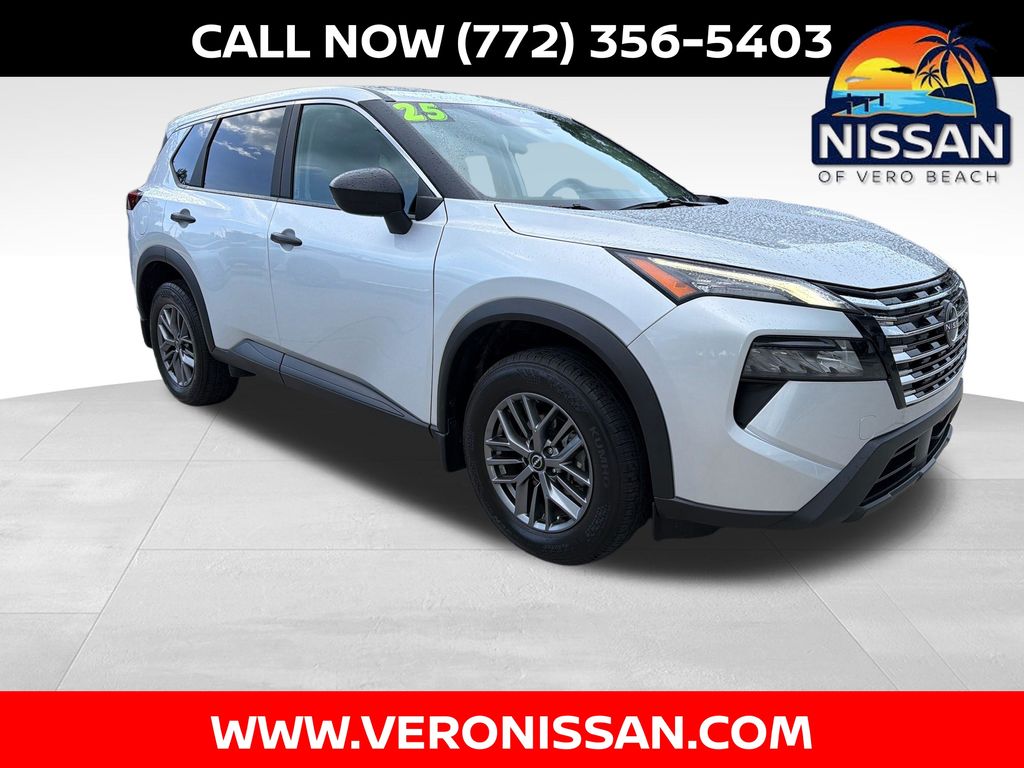 Brilliant Silver Metallic 2025 Nissan Rogue SUV / Crossover All-Wheel Drive Continuously Variable Transmission